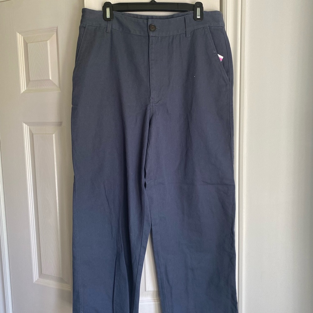 NWT Melrose and Market Wide Leg Navy Cotton Pants